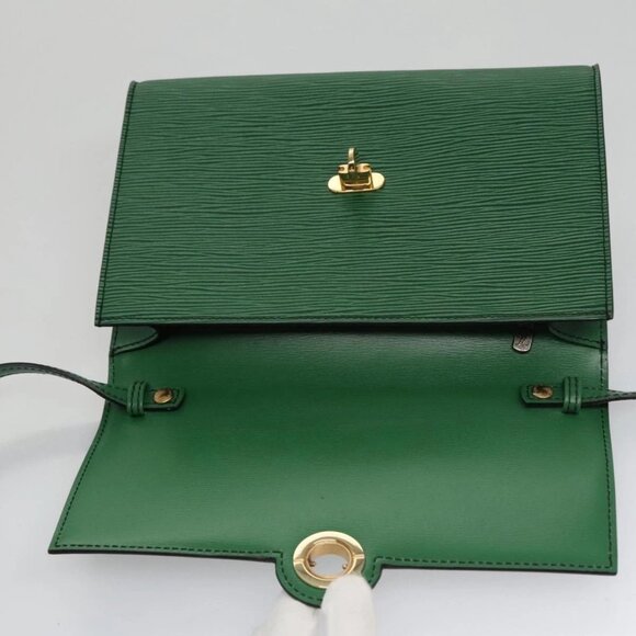 LOUIS VUITTON Epi Pochette Arche Shoulder Bag Green LV Auth - Picture 11 of 16